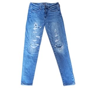 American Eagle Distressed Super Stretch Jeggings Size 6